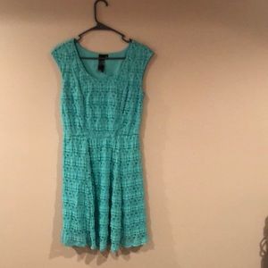 Blue lace dress